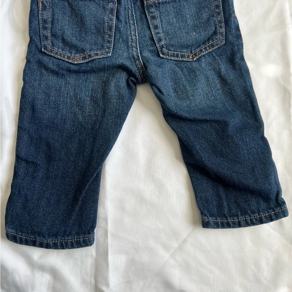Baby Gap Denim Jeans with Navy Tie Waistband Size 12-18 Months